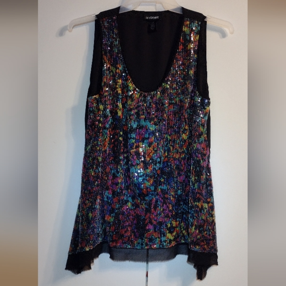 Ladies sparkly sleeveless blouse